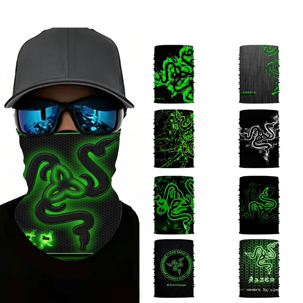 Outdoor Adventure And Travel - Game R-Razer Logo หน้ากากปิดหน้าอเนกประสงค์กันลมและให้ความอบอุ่น ระบายอากาศได้ดี ใช้ได้กับการเดินทางและการผจญภัยกลางแจ้ง