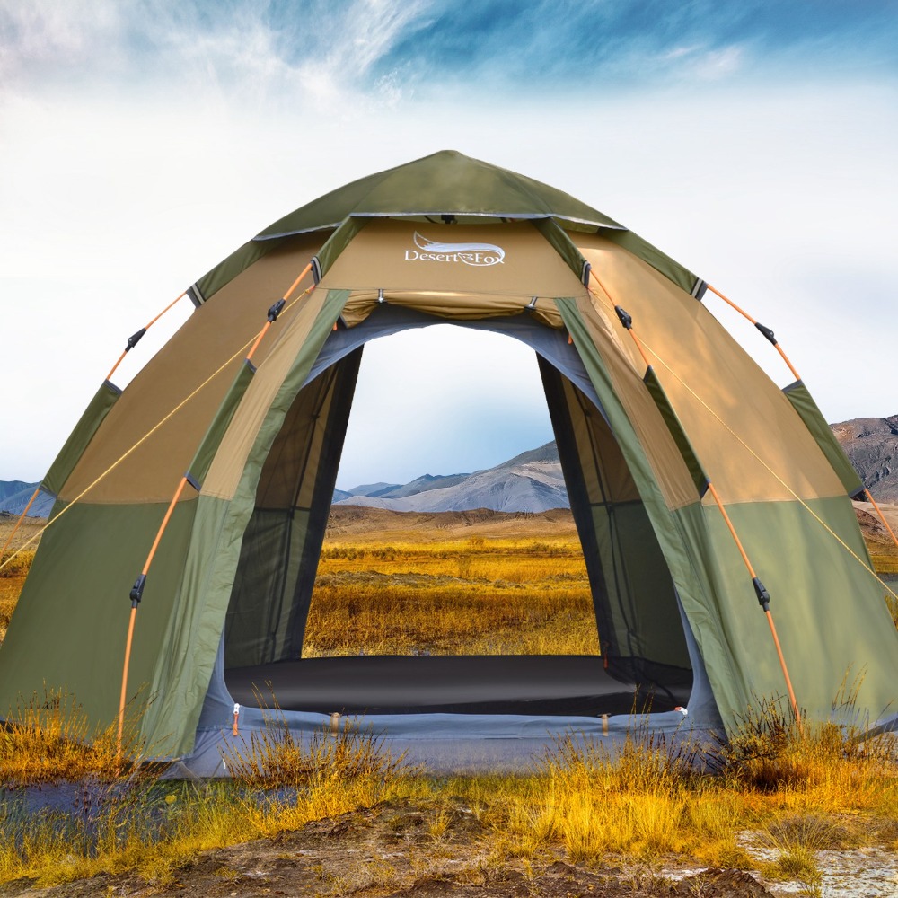 Outdoor Adventure Tent - Desert & Fox 3-4 Person โดมเต็นท์อัตโนมัติ,easy
