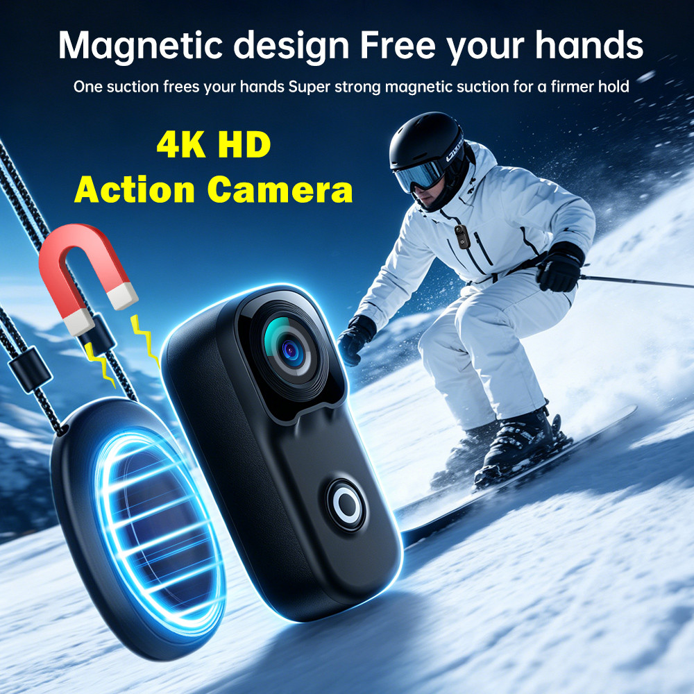 Outdoor Adventure Series - กล้องแอคชั่นขนาดเท่าปลายนิ้ว 4K กันน้ำ กล้อง POV ขนาดเล็กสำหรับกีฬา