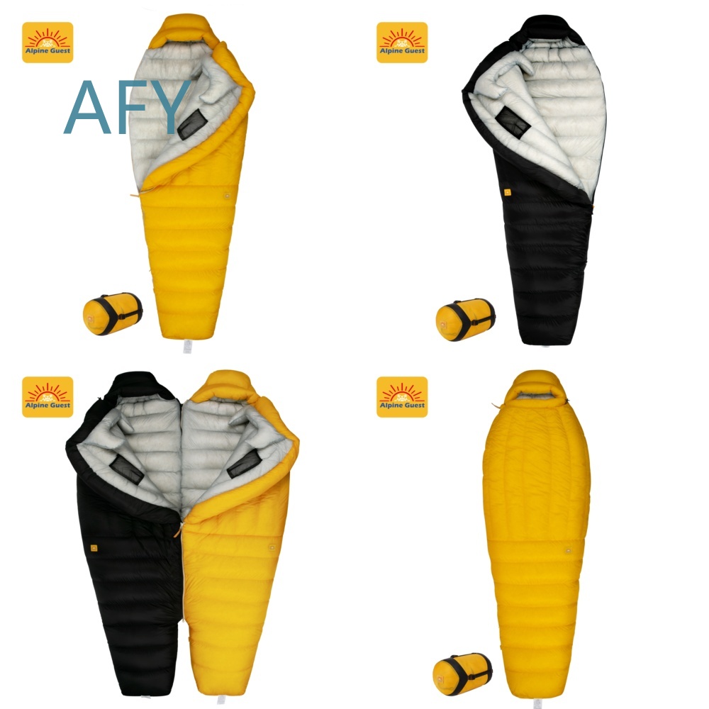 Outdoor Adventure Series - ถุงนอนน้ำหนักเบาพิเศษ 95% ขนเป็ด 850FP สำหรับการตั้งแคมป์ในสภาพอากาศหนาวเย็น เดินป่า