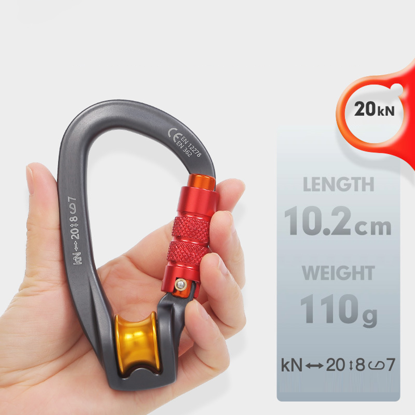 อุปกรณ์ปีนเขาหมอนเป่าลมห่วงรูป - Carabiner Locking D บทวิจารณ์และราคา