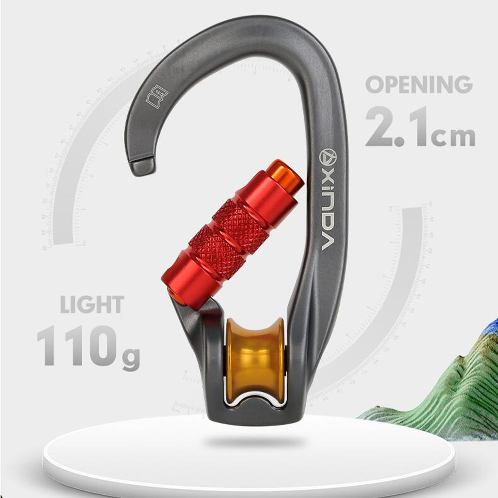 อุปกรณ์ปีนเขาหมอนเป่าลมห่วงรูป - Carabiner Locking D บทวิจารณ์และราคา