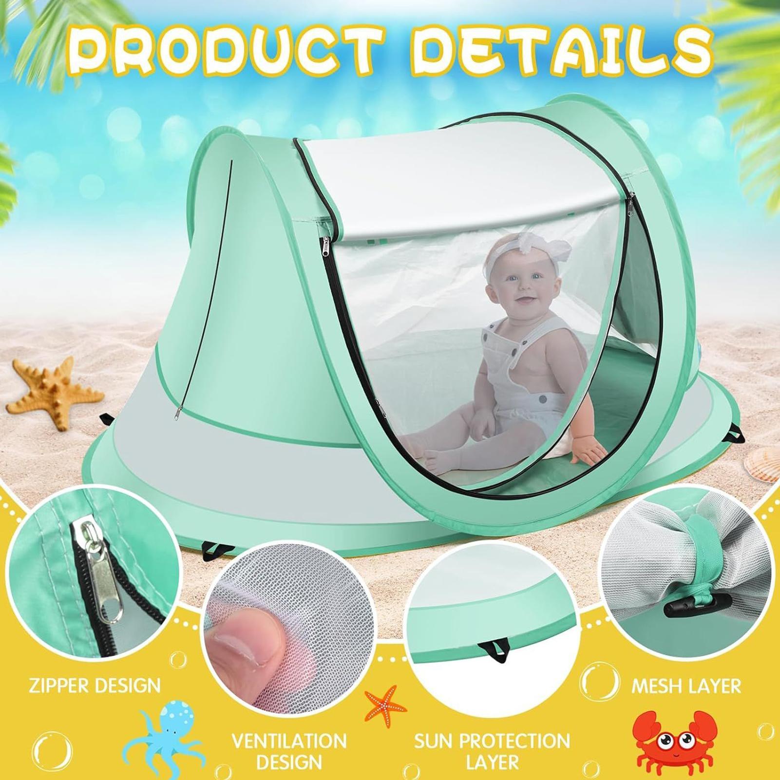 เด็กวัยหัดเดินเต็นท์ชายหาดกลาง - Outdoor Adventure Tent บทวิจารณ์และราคา