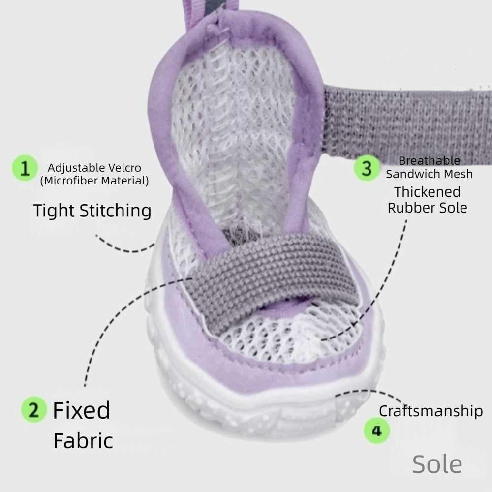 4 ชิ้น/เซ็ต รองเท้าสุนัขกันลื่ - Outdoor Adventure Walks บทวิจารณ์และราคา