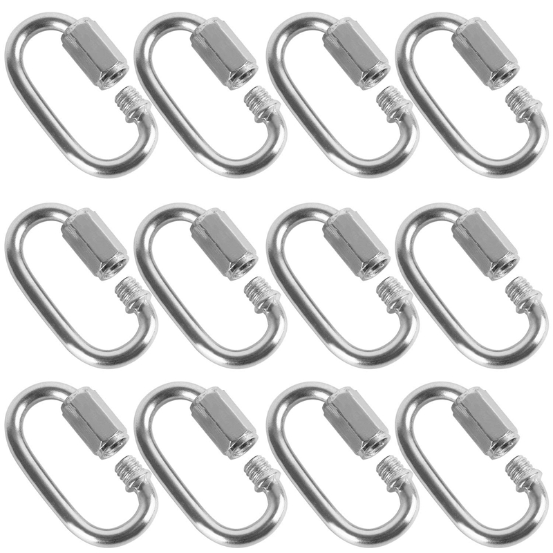 12 ชิ้น ควิกลิงค์ 4 มม. ตัวเชื - Carabiner Locking D บทวิจารณ์และราคา