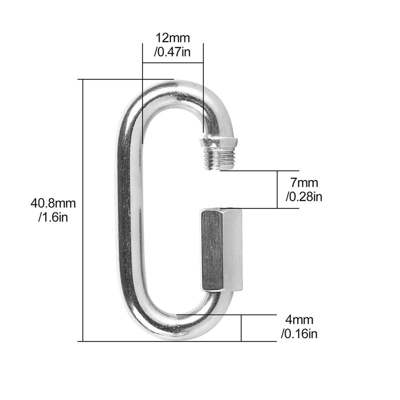 12 ชิ้น ควิกลิงค์ 4 มม. ตัวเชื - Carabiner Locking D บทวิจารณ์และราคา