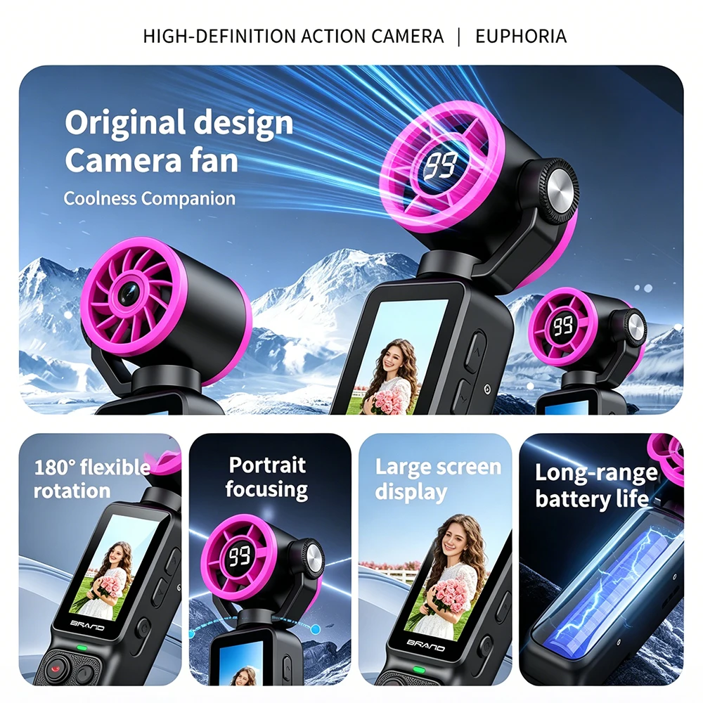 กล้องแอคชั่นแบบพกพาพร้อมพัดลมใ - Outdoor Adventure Series บทวิจารณ์และราคา