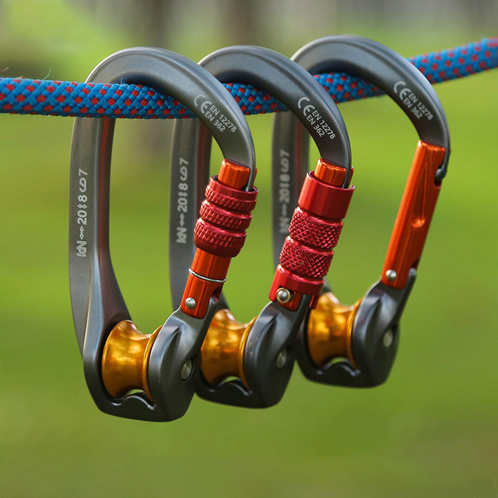 คาราไบเนอร์แบบล็อค อุปกรณ์ปีนเ - Carabiner Locking D บทวิจารณ์และราคา