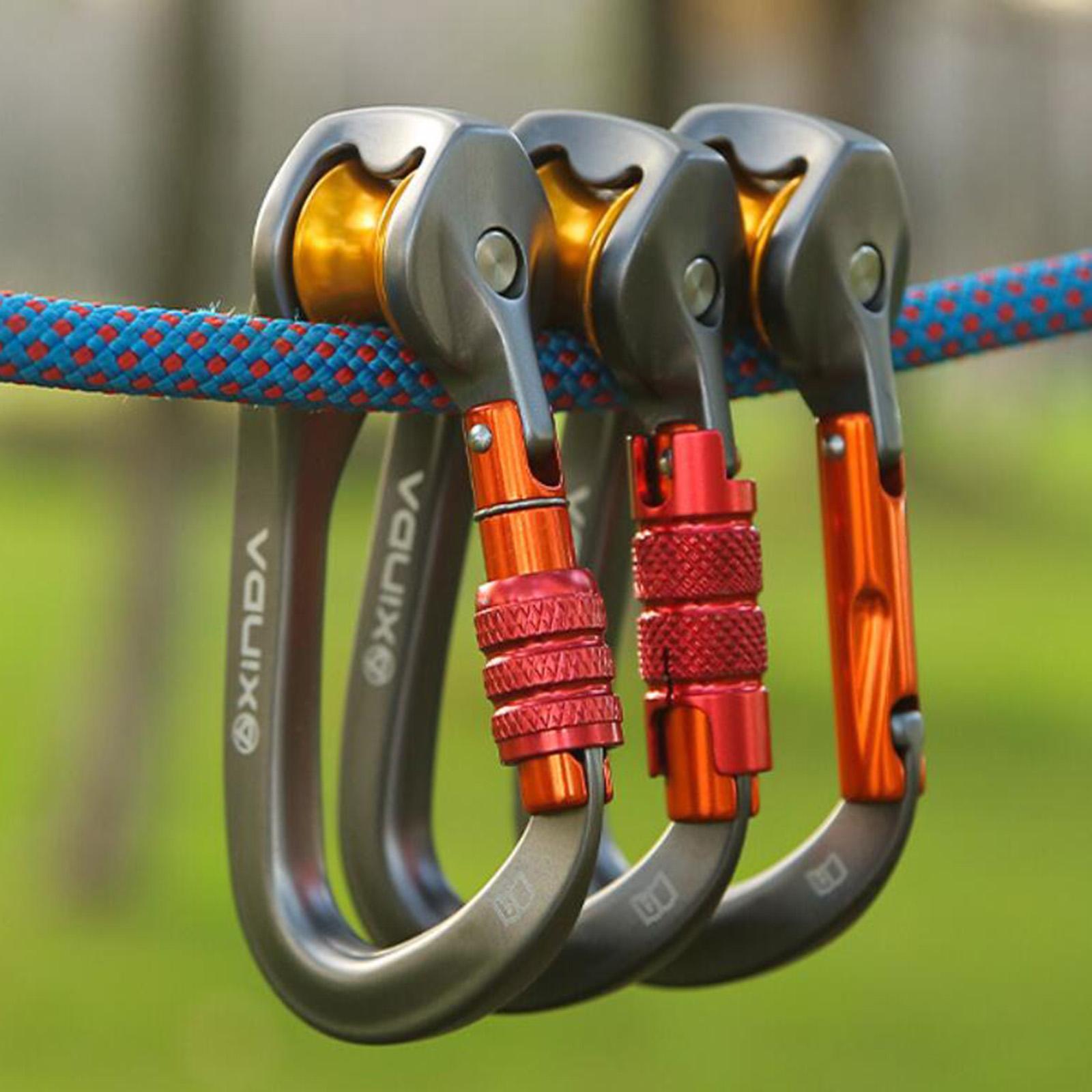 คาราไบเนอร์แบบล็อค อุปกรณ์ปีนเ - Carabiner Locking D บทวิจารณ์และราคา
