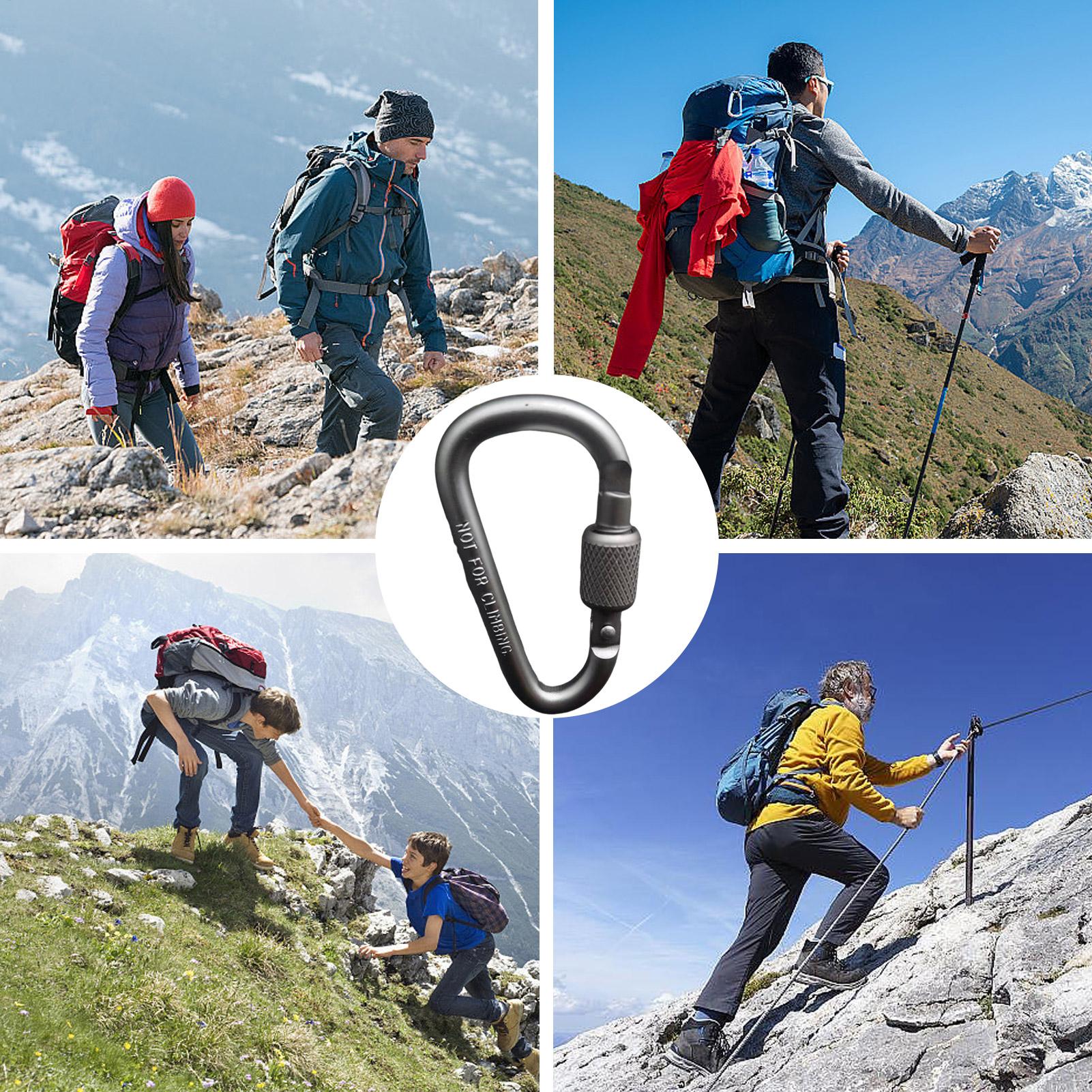 คาราไบเนอร์รูปตัว D อลูมิเนียม - Carabiner Locking D บทวิจารณ์และราคา