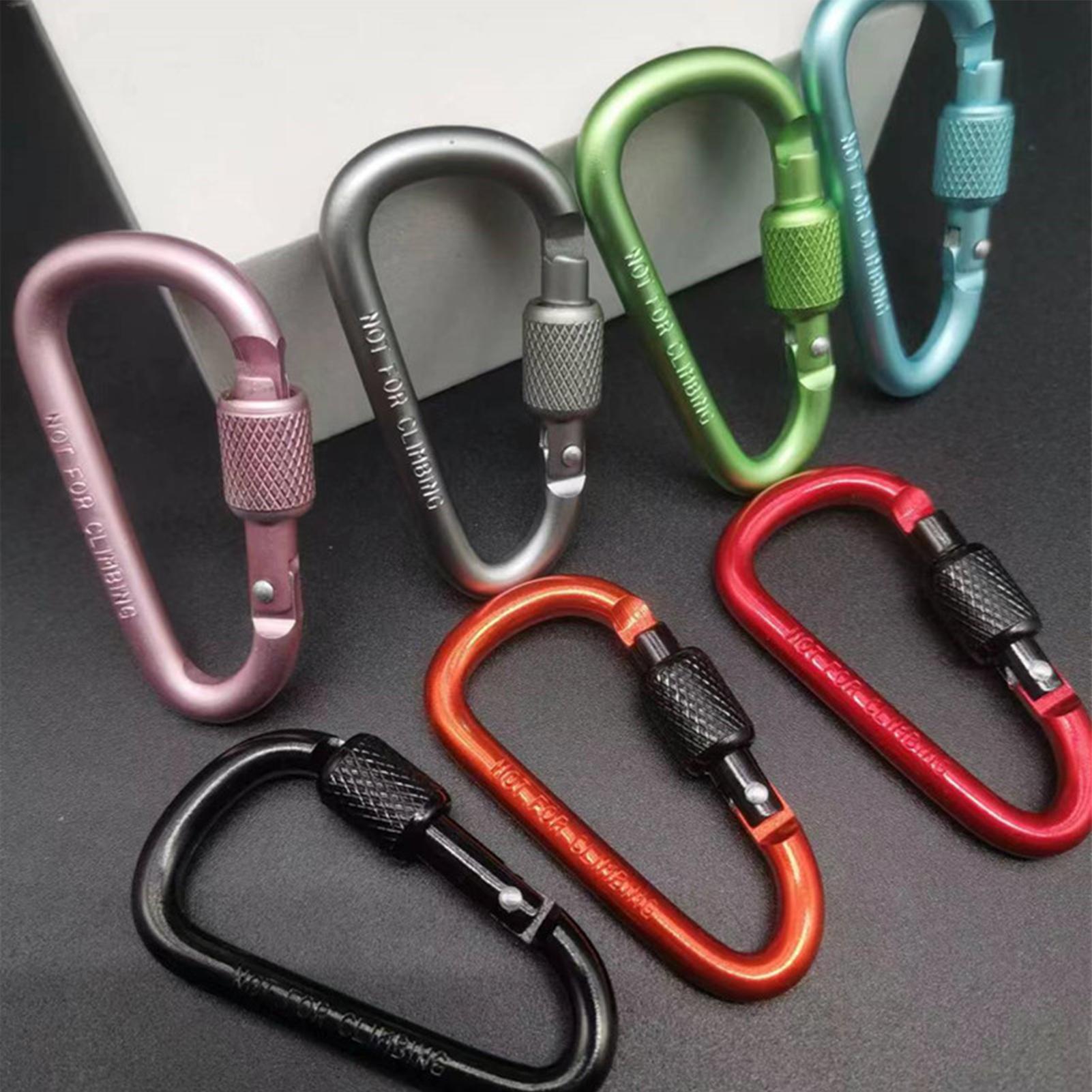 คาราไบเนอร์รูปตัว D อลูมิเนียม - Carabiner Locking D บทวิจารณ์และราคา