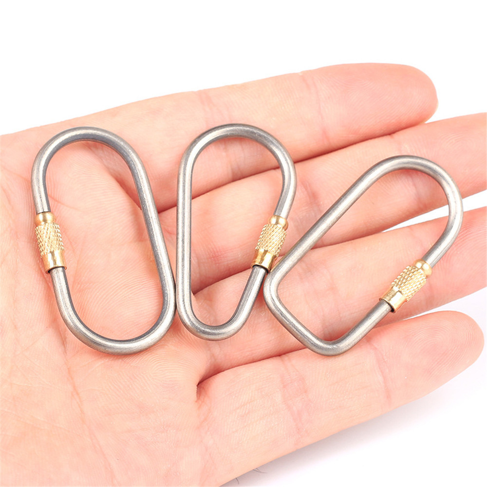 5ชิ้น/ล็อตไทเทเนียมล็อคC Arabi - Carabiner Locking D บทวิจารณ์และราคา