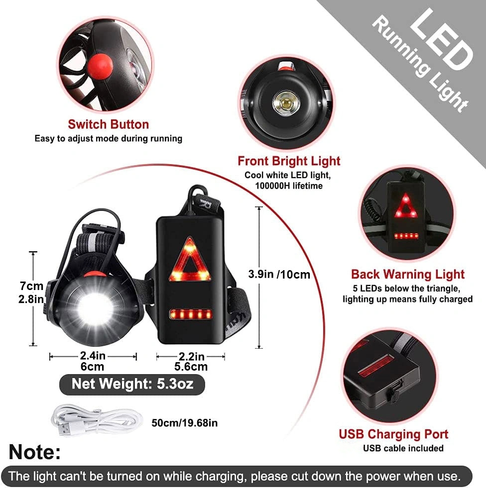 1 ชิ้นกลางแจ้งวิ่งกลางคืน USB  - Outdoor Adventure Holidays บทวิจารณ์และราคา