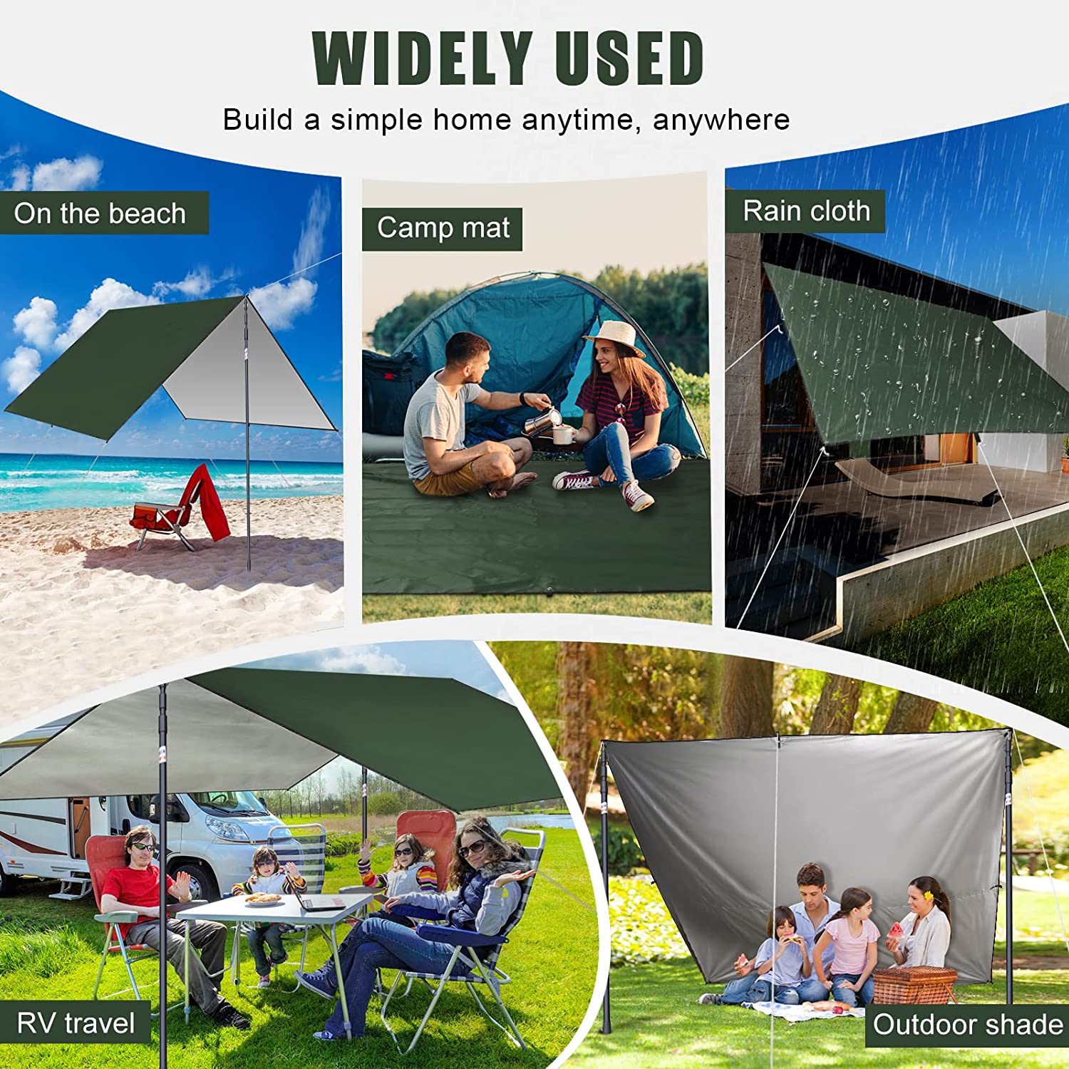 ผ้าใบกันน้ำสำหรับตั้งแคมป์ปี 2 - Hammock Rain Tarp บทวิจารณ์และราคา