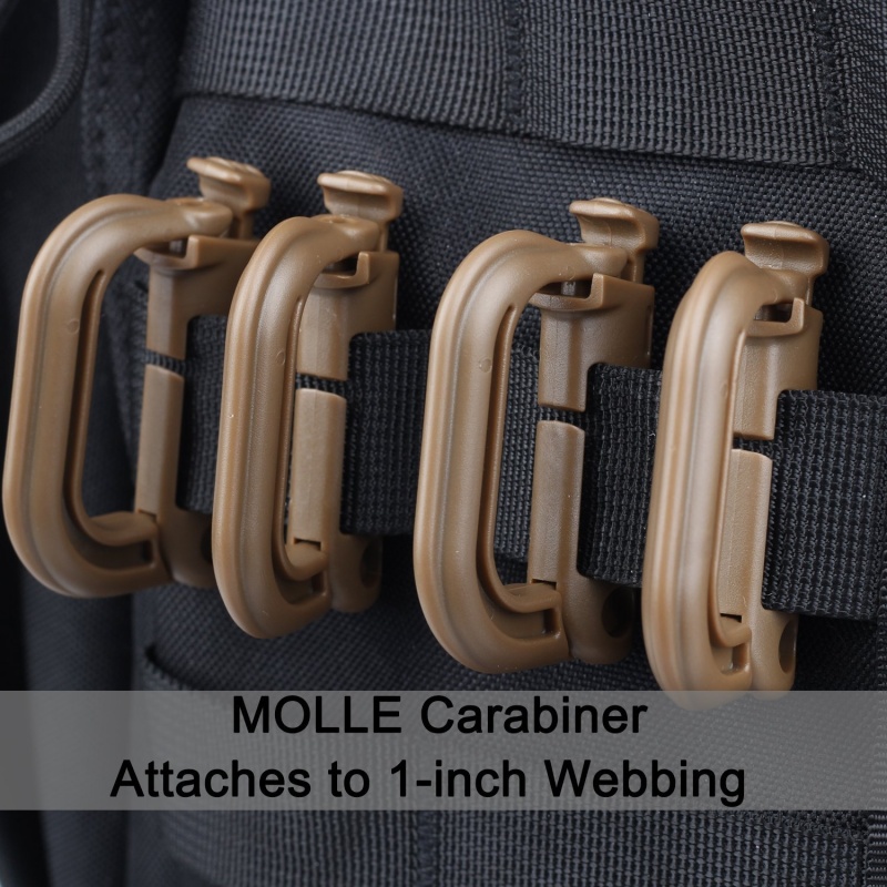 5 ชิ้นพลาสติก D - Ring กระเป๋า - Carabiner Locking D บทวิจารณ์และราคา