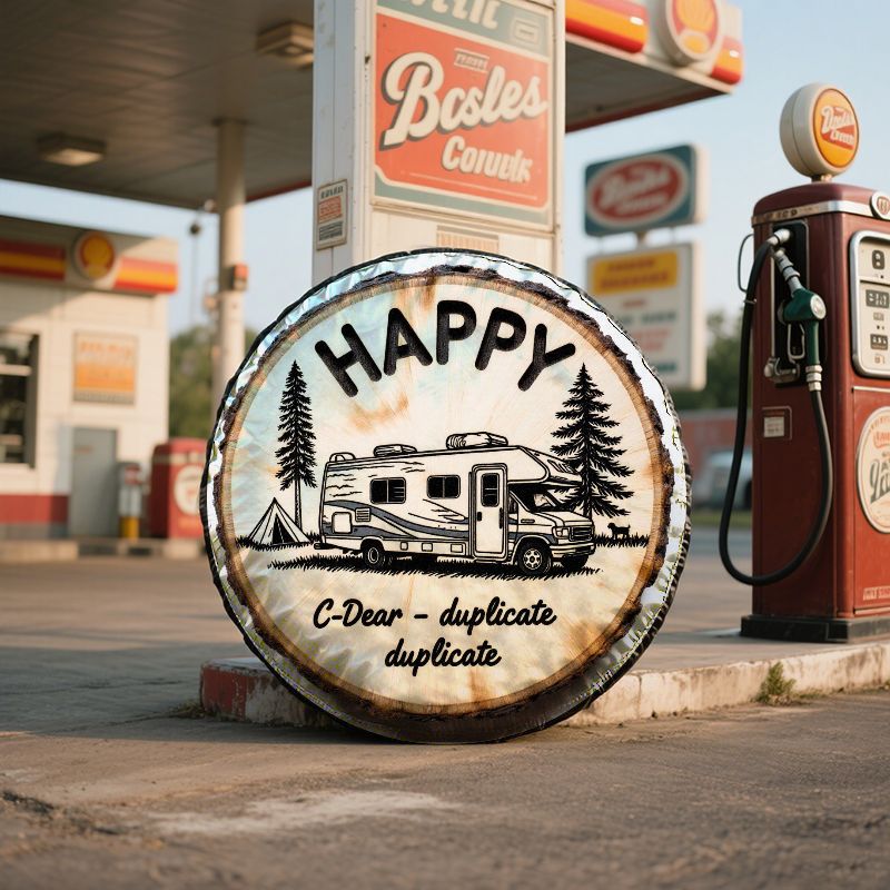 HAPPY RV Camping Theme ผ้าคลุม - Outdoor Adventure And Travel บทวิจารณ์และราคา