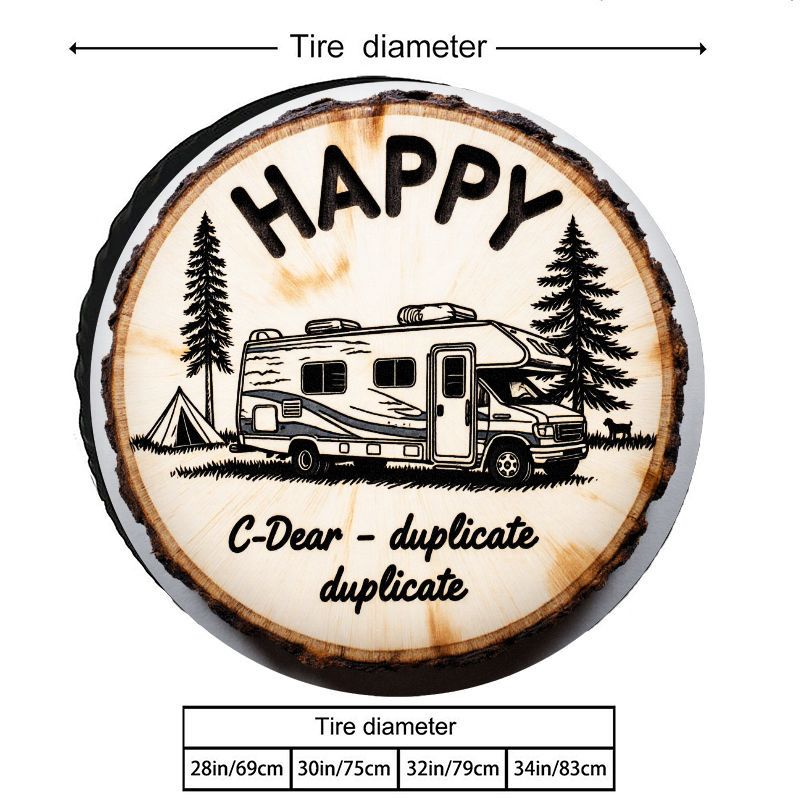 HAPPY RV Camping Theme ผ้าคลุม - Outdoor Adventure And Travel บทวิจารณ์และราคา