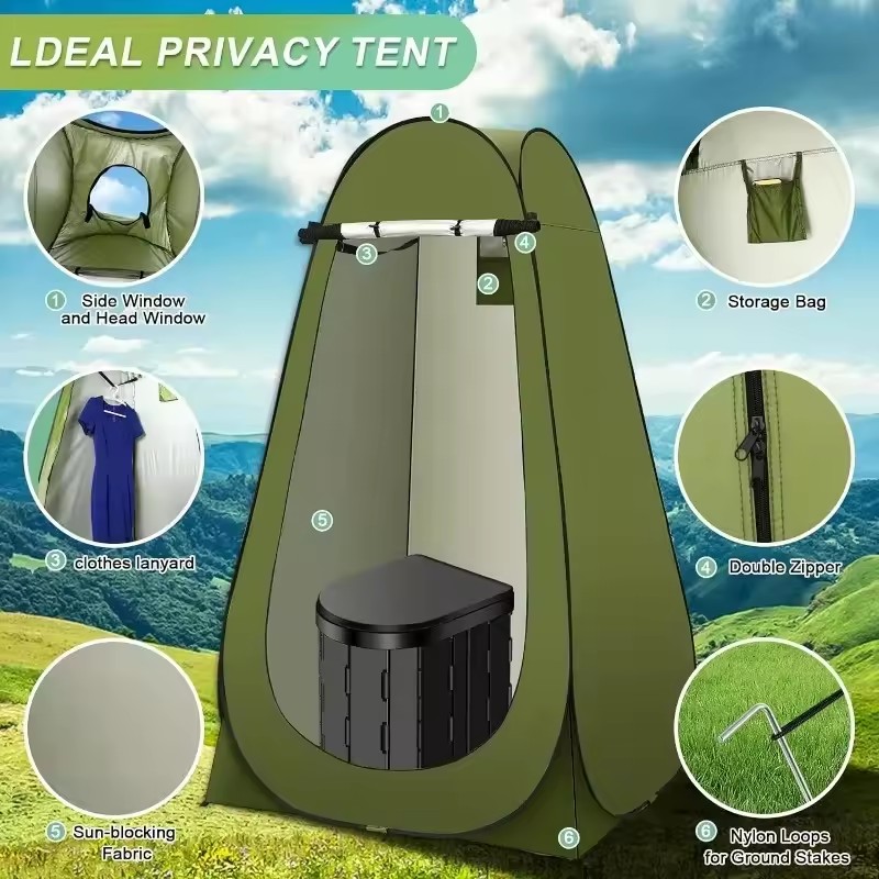 ‌ เต็นท์ห้องน้ําป๊อปอัพแบบพกพา - Outdoor Adventure Tent บทวิจารณ์และราคา