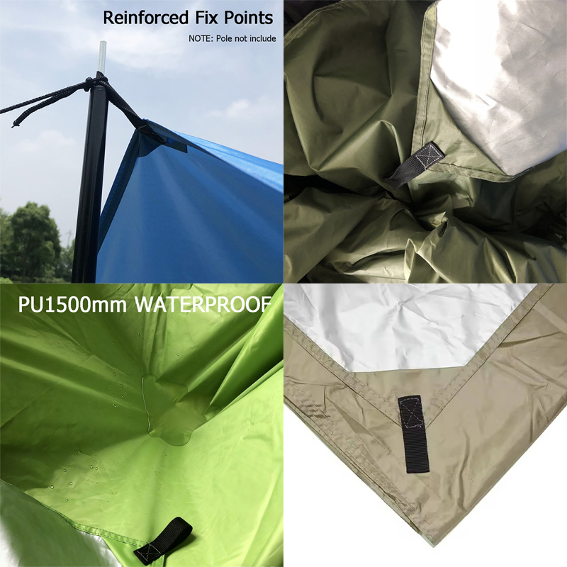 ผ้าใบกันน้ำ DANCHEL ขนาด 3x3 เ - Hammock Rain Tarp บทวิจารณ์และราคา