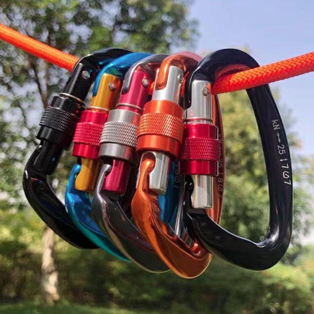 คาราไบเนอร์รูปตัว D 25KN สำหรั - Carabiner Locking D บทวิจารณ์และราคา