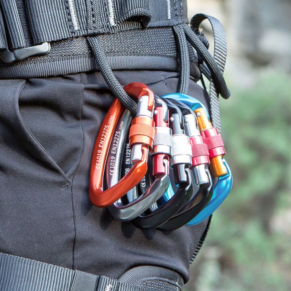 คาราไบเนอร์รูปตัว D 25KN สำหรั - Carabiner Locking D บทวิจารณ์และราคา