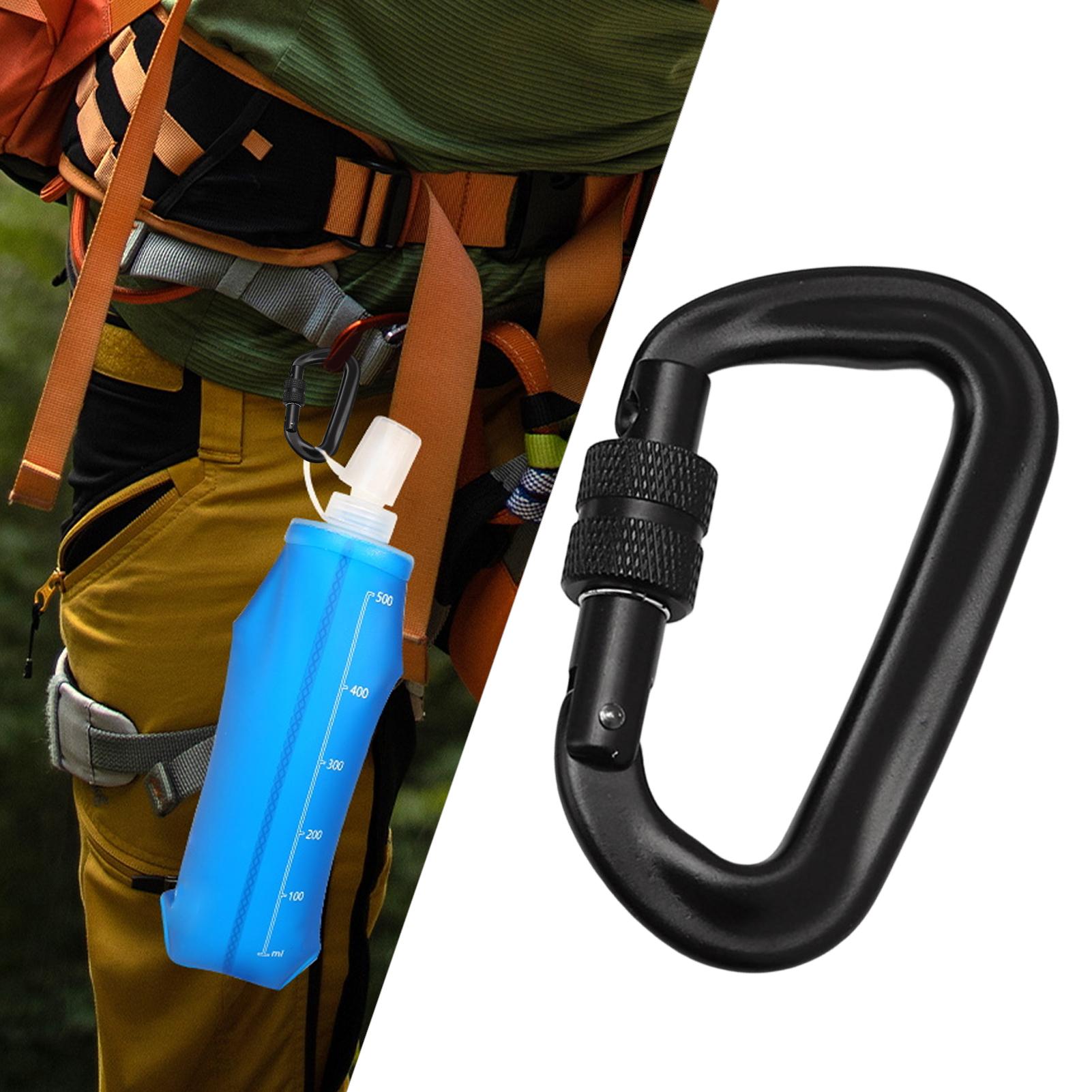 คาราบิเนอร์คลิป 2 ชิ้น อลูมิเน - Carabiner Locking D บทวิจารณ์และราคา
