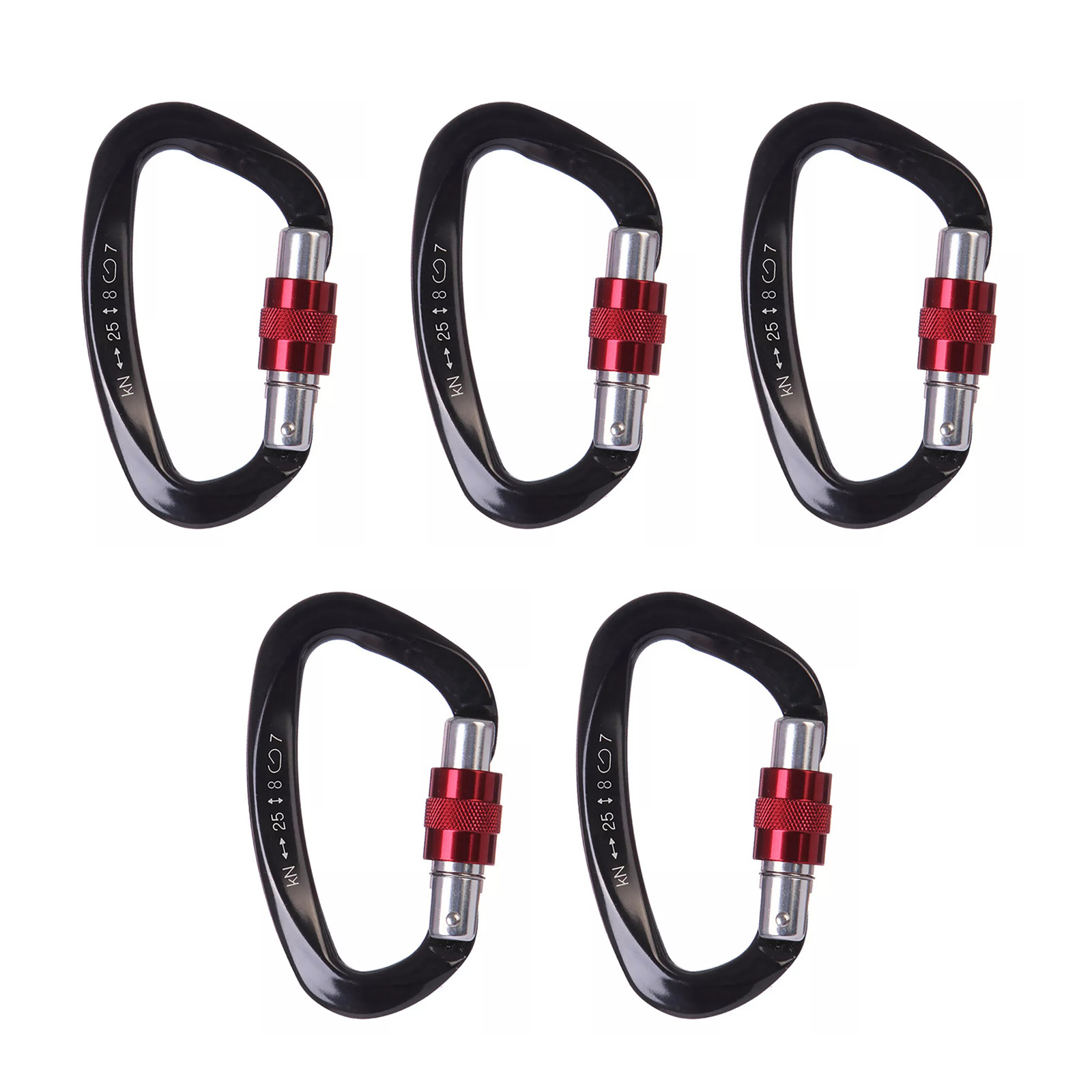 ชุดคาราไบเนอร์อะลูมิเนียมรูปตั - Carabiner Locking D บทวิจารณ์และราคา