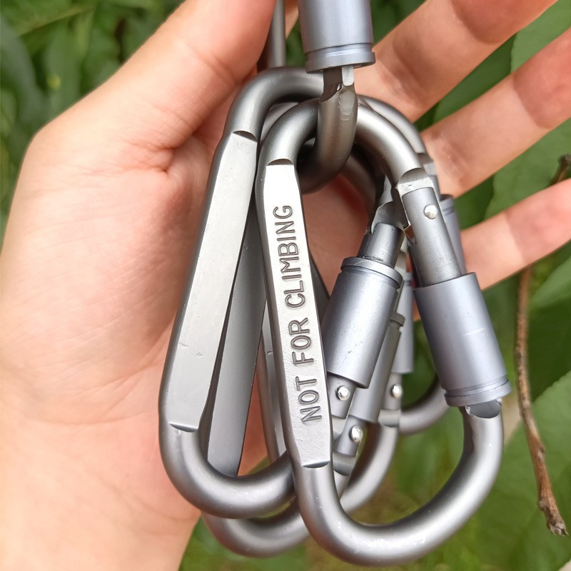 6Pcs อลูมิเนียม Carabiner คลิป - Carabiner Locking D บทวิจารณ์และราคา