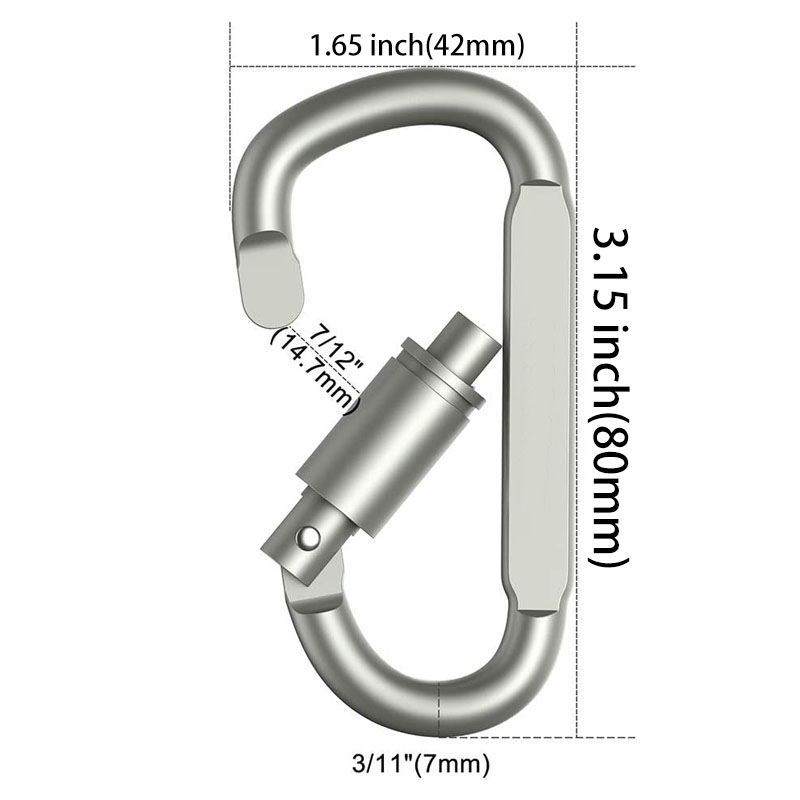 6Pcs อลูมิเนียม Carabiner คลิป - Carabiner Locking D บทวิจารณ์และราคา