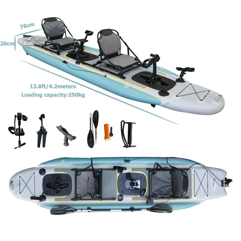 เรือคายัคพองลมแบบสองที่นั่ง ขน - Outdoor Adventure Kayak บทวิจารณ์และราคา