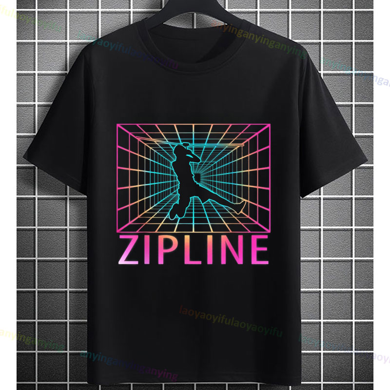 เสื้อยืดลายกราฟิกการผจญภัยตลกๆ - Outdoor Adventure Ziplines & Waterfall บทวิจารณ์และราคา
