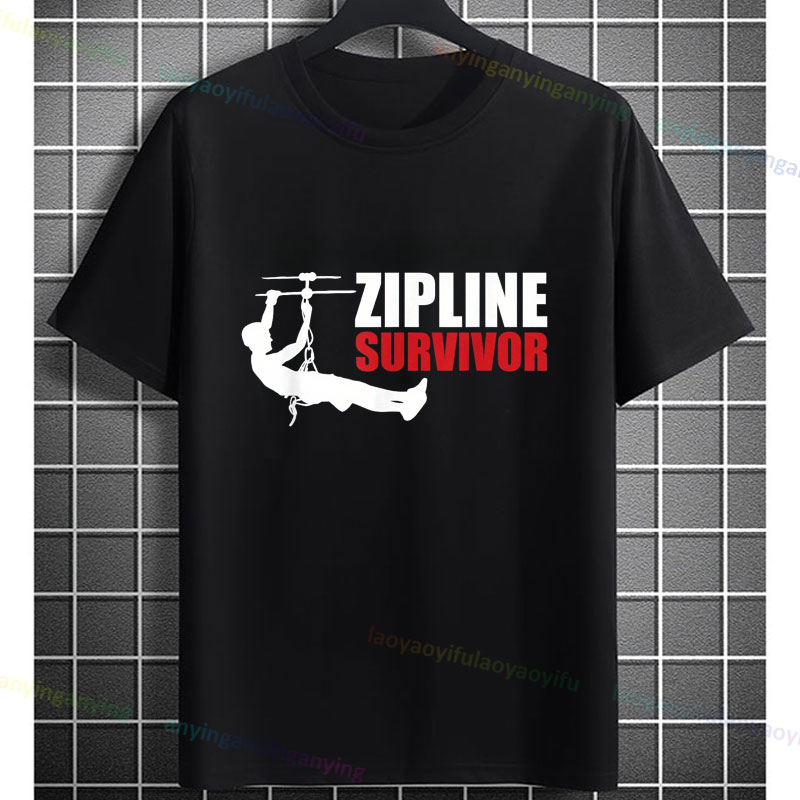 เสื้อยืดลายกราฟิกการผจญภัยตลกๆ - Outdoor Adventure Ziplines & Waterfall บทวิจารณ์และราคา