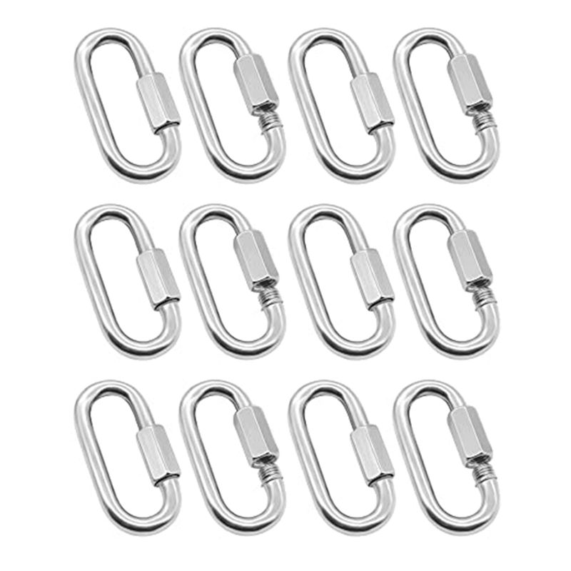 ABJS ชุด 12 ชิ้น ตัวเชื่อมแบบร - Carabiner Locking D บทวิจารณ์และราคา