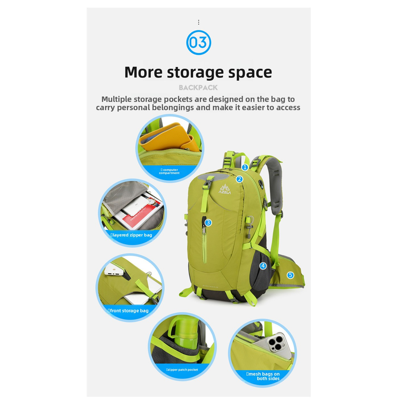 กระเป๋าเป้เดินป่า AZELA 36-55L - Outdoor Adventure And Travel บทวิจารณ์และราคา