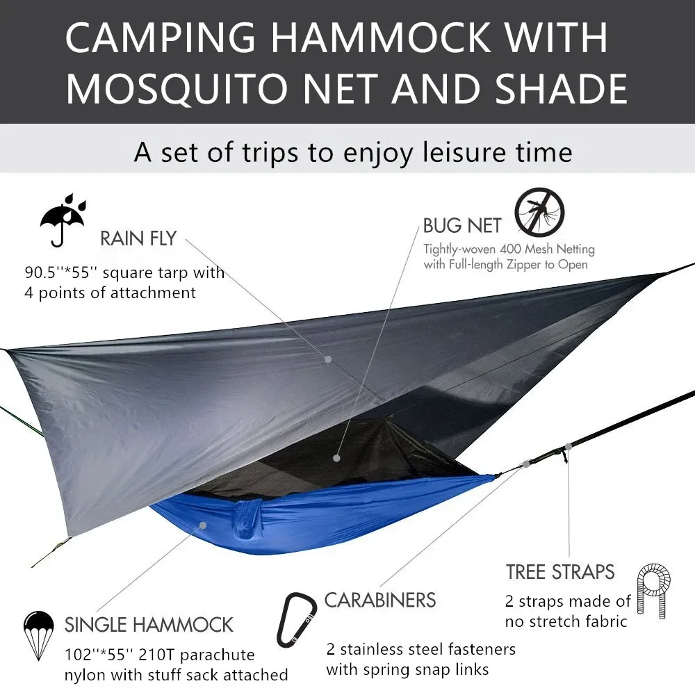เปลญวนแบบพกพาน้ำหนักเบาและเต็น - Hammock Rain Tarp บทวิจารณ์และราคา